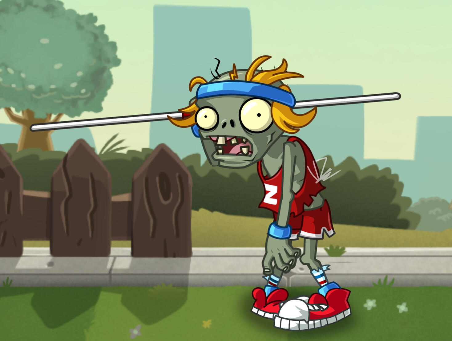 Pole vaulter zombie